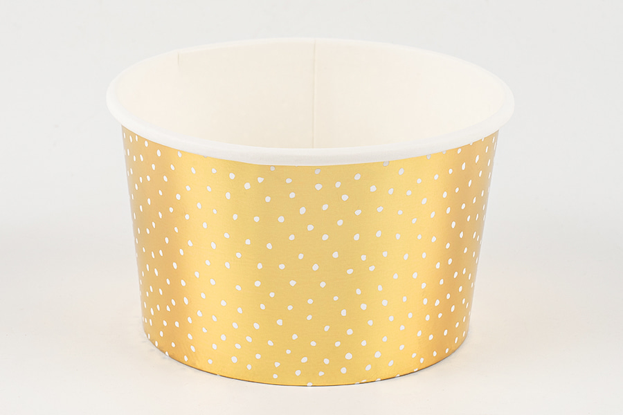 Gold Polka Dot Ice Cream Cups